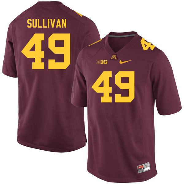 Men #49 Austin Sullivan Minnesota Golden Gophers College Football Jerseys Sale-Maroon - Click Image to Close